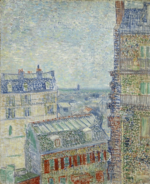 Репродукция картины 'Вид Парижа из комнаты Винсента на улице Лепик' Ван Гог Винсент. Купить
