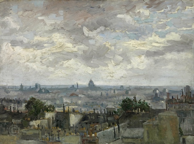 Репродукция картины 'Вид Парижа' Ван Гог Винсент. Купить