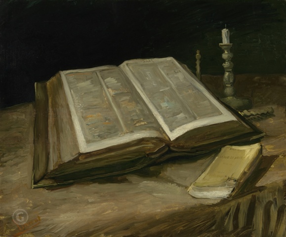 Репродукция картины 'Натюрморт с библией' Ван Гог Винсент. Купить