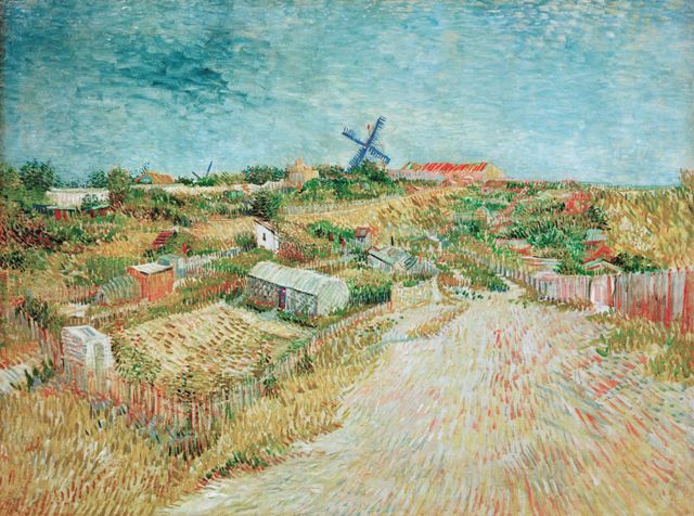 Репродукция картины 'Огороды на Монмартре' Ван Гог Винсент. Купить