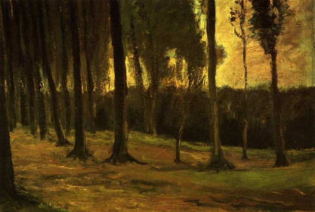 Репродукция картины 'Окраина леса' Ван Гог Винсент. Купить