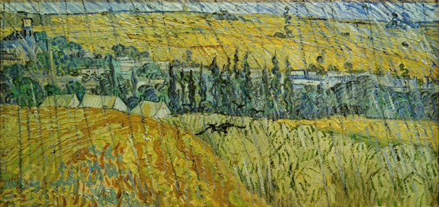 Репродукция картины 'Пейзаж в Овере в дождь' Ван Гог Винсент. Купить