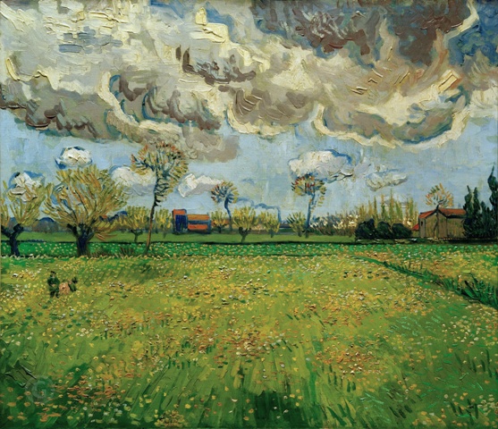 Репродукция картины 'Пейзаж с грозовыми облаками' Ван Гог Винсент. Купить
