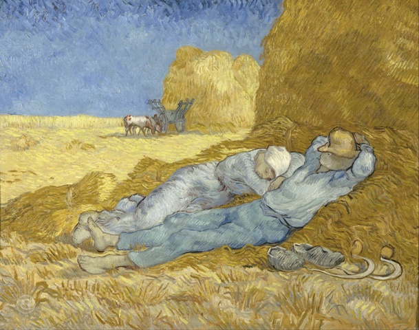Репродукция картины 'Полуденный отдых (копия Милле)' Ван Гог Винсент. Купить