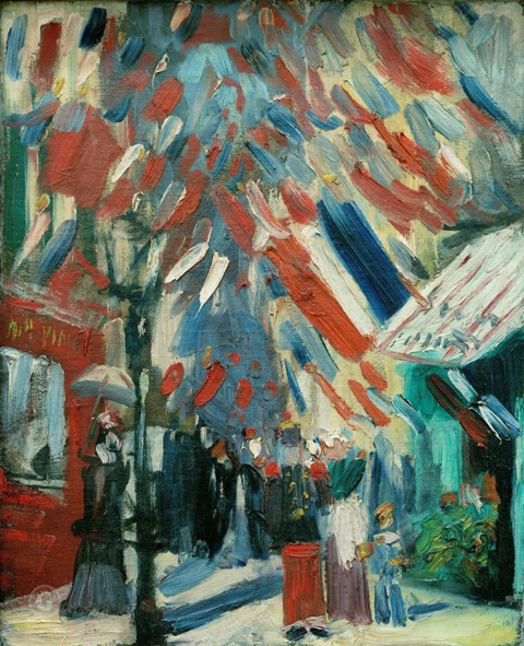 Репродукция картины 'Празднование 14 июля в Париже' Ван Гог Винсент. Купить