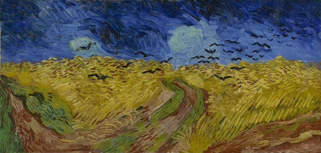 Пшеничное поле под грозовым небом
