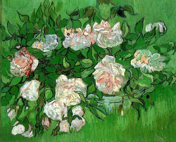 Репродукция картины 'Розовые розы' Ван Гог Винсент. Купить