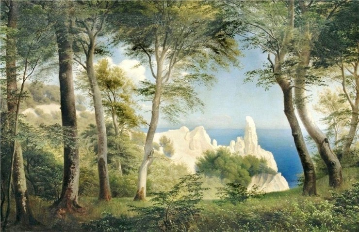 Репродукция картины 'Меловые скалы Мен' Аагард Карл Фредерик. Купить