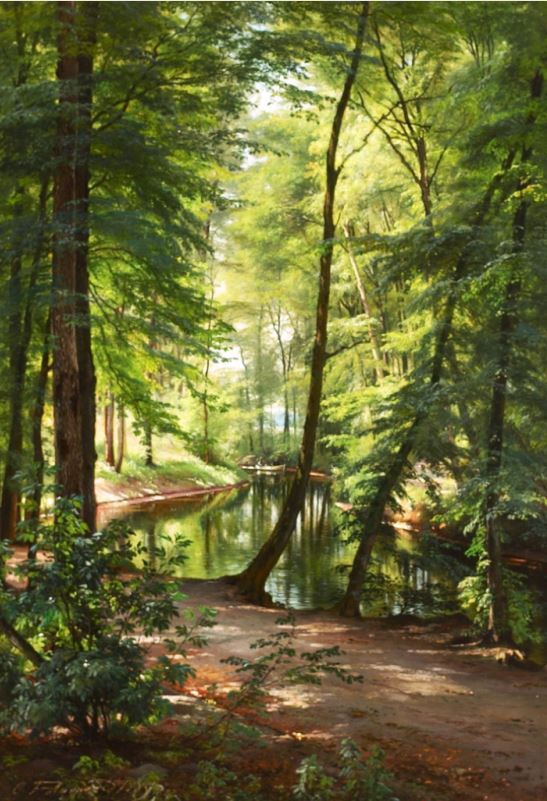 Репродукция картины 'Тропинка в лесу..' Аагард Карл Фредерик. Купить