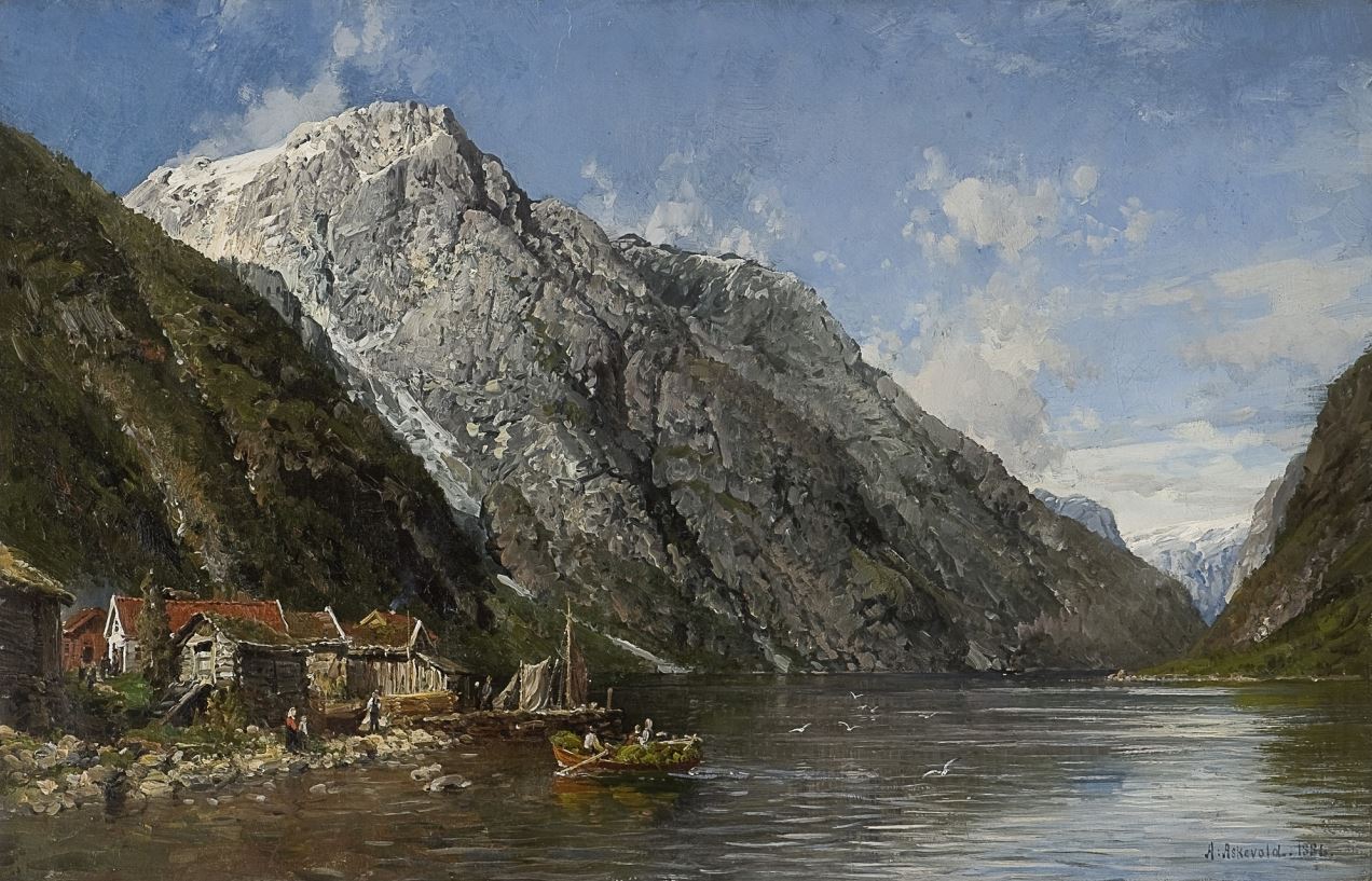 Репродукция картины 'Долина в ближайшем фьорде' Аскевольд Андерс Монсен. Купить