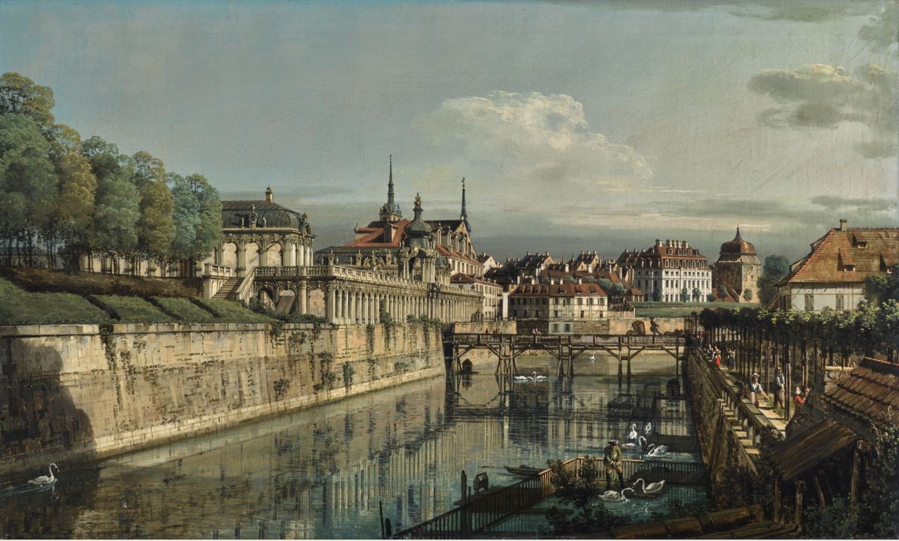 Репродукция картины 'Дрезден, вид на ров Цвингера' Беллотто Бернардо. Купить