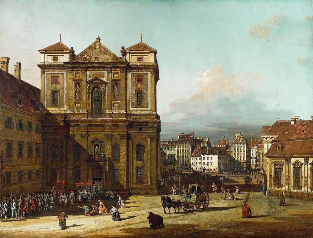 Репродукция картины 'Площадь Фрейюнг в Вене, вид с северо-запада' Беллотто Бернардо. Купить