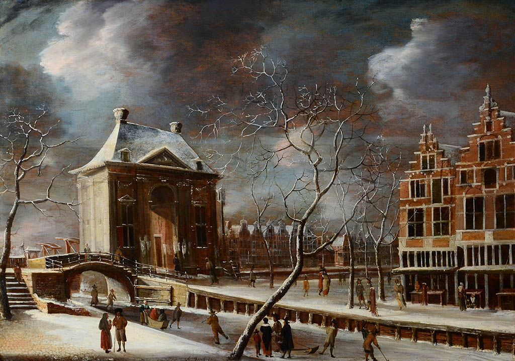 Амстердам, с северо-востока зимой