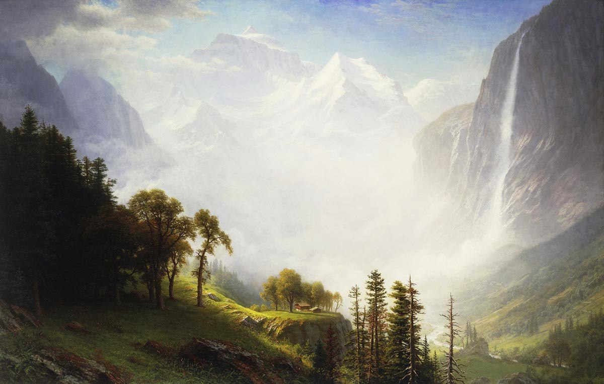 Репродукция картины 'Величие гор' Бирштадт Альберт. Купить