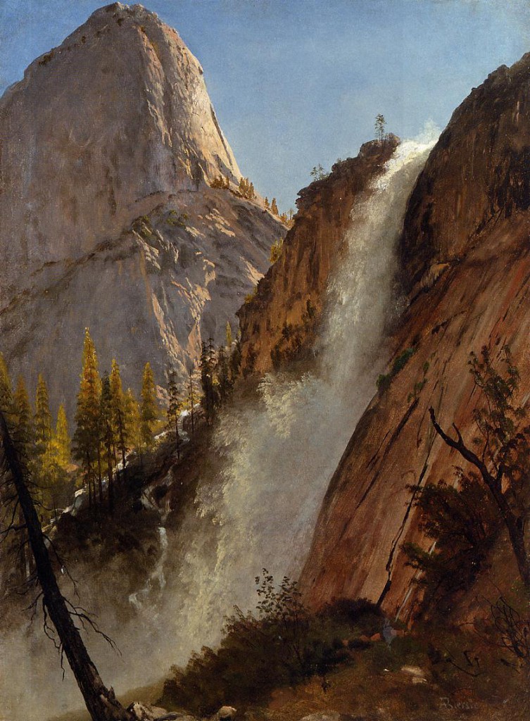 Репродукция картины 'Горный водопад' Бирштадт Альберт. Купить