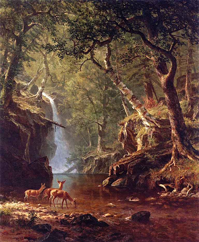 Репродукция картины 'Горный пейзаж III' Бирштадт Альберт. Купить