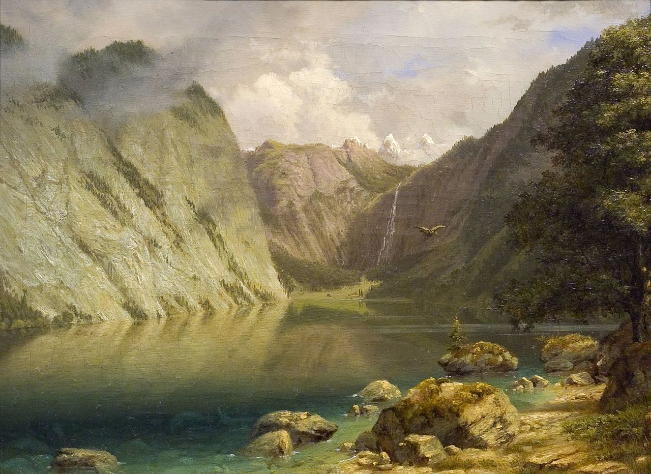 Репродукция картины 'Западный пейзаж' Бирштадт Альберт. Купить