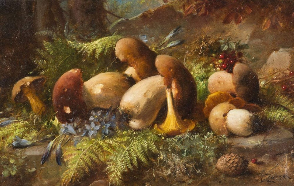 Натюрморт с лесными грибами