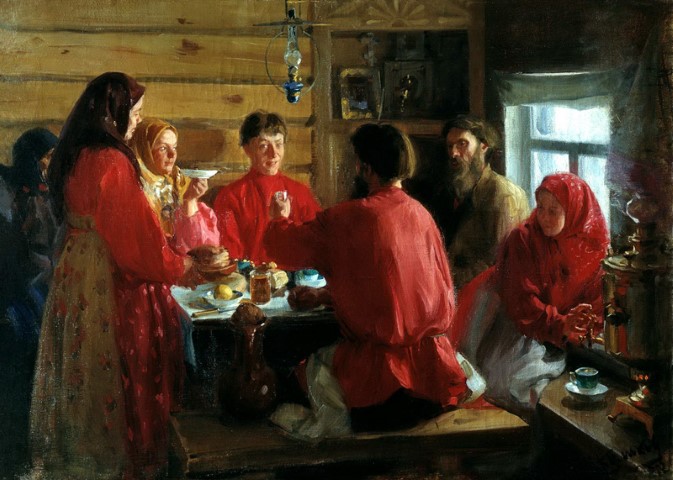 В крестьянской избе. 1902г.