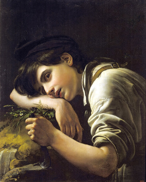 Репродукция картины 'Молодой садовник. 1817г.' Кипренский Орест Адамович. Купить