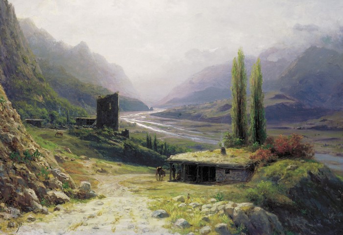 Кавказское ущелье. 1893г.