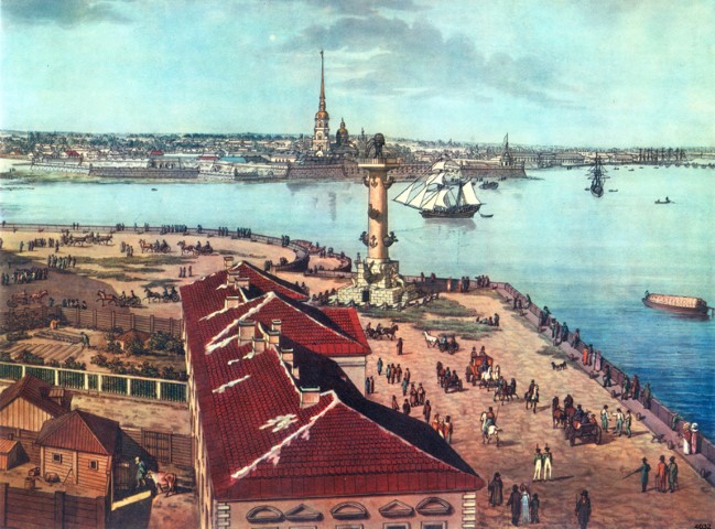 Репродукция картины 'Панорама Петербурга с башни Кунсткамеры' Тозелли Анджело. Купить