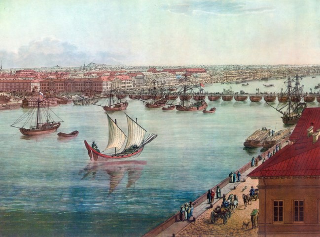 Панорама Юго-Западной части Петербурга в 1820 году
