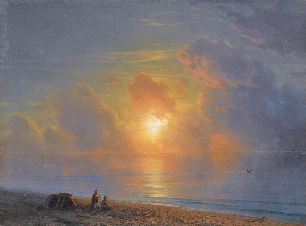 Закат над Берегом Крыма, 1875г