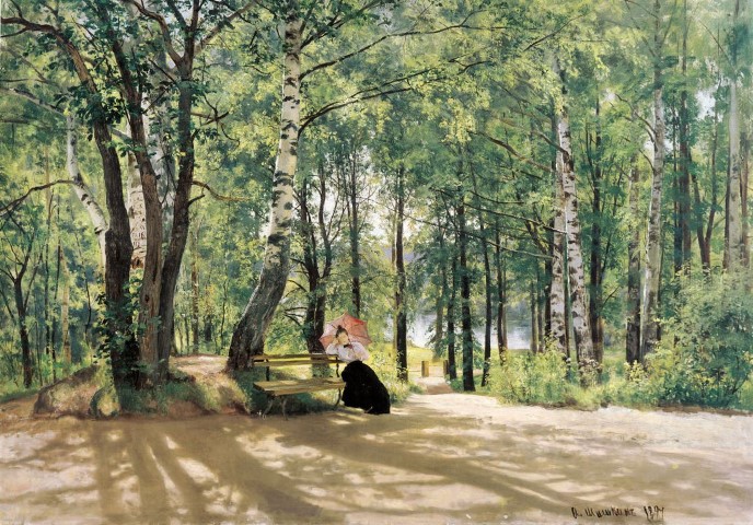 Репродукция картины 'На даче (Около дачи). 1894' Шишкин Иван Иванович. Купить