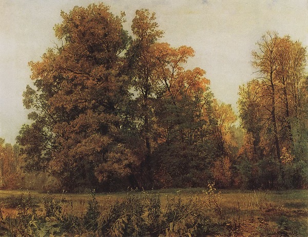 Репродукция картины 'Осень 1892.' Шишкин Иван Иванович. Купить