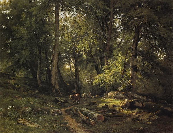 Стадо в лесу 1864