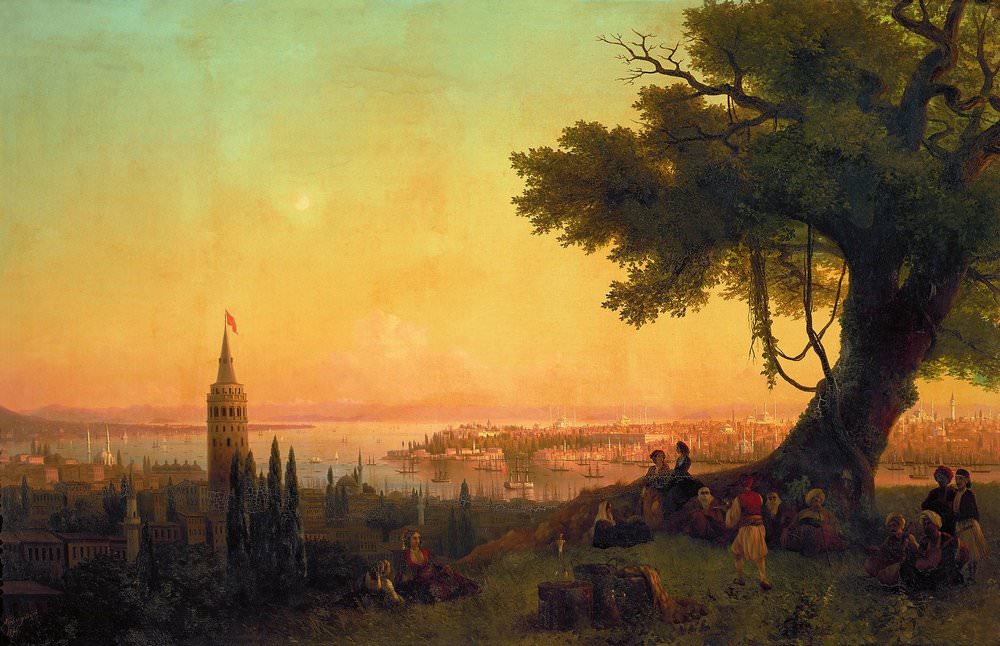 Вид Константинополя при вечернем освещении 1846