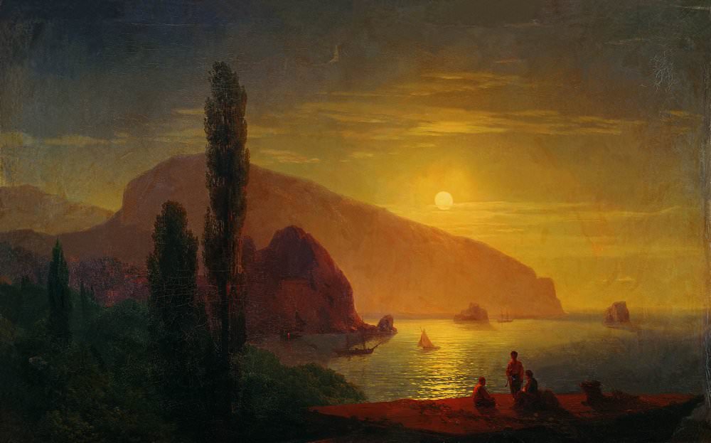 Ночь в Крыму. Вид на Аю-Даг 1850