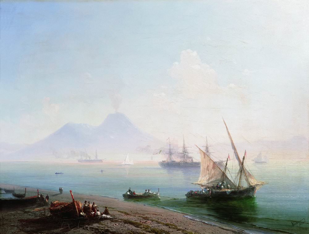 Берег Неаполя.Вид Везувия 1877