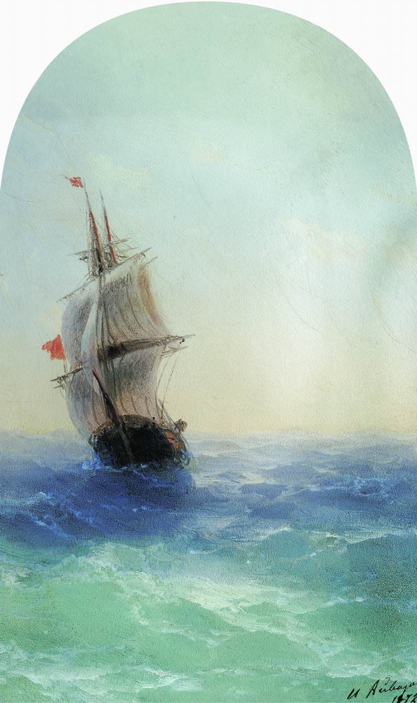 Репродукция картины 'Бушующее море 1872' Айвазовский Иван Константинович. Купить