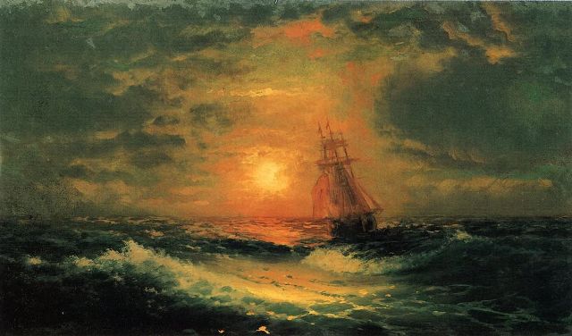 Закат на море 1851