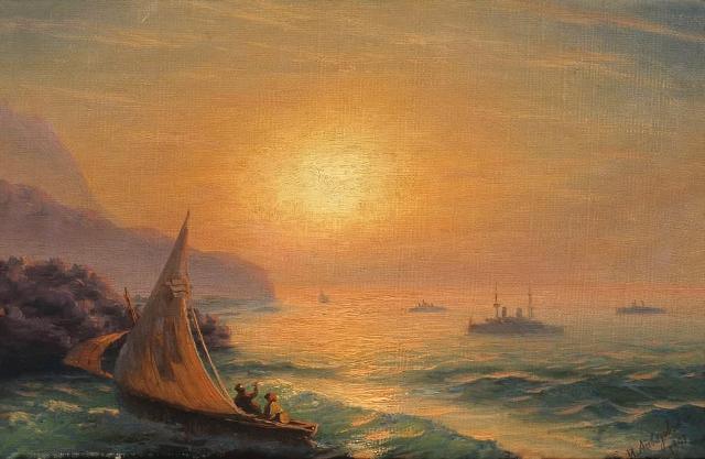 Закат на море 1899