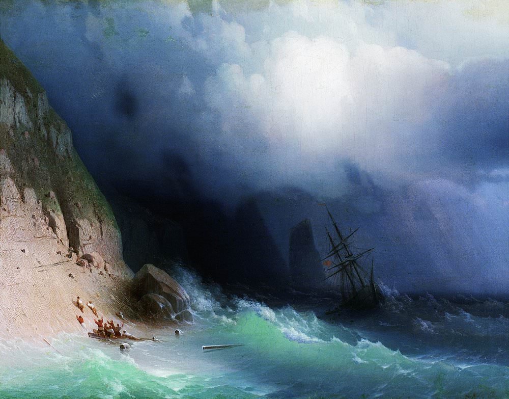 Кораблекрушение у скал 1870-е