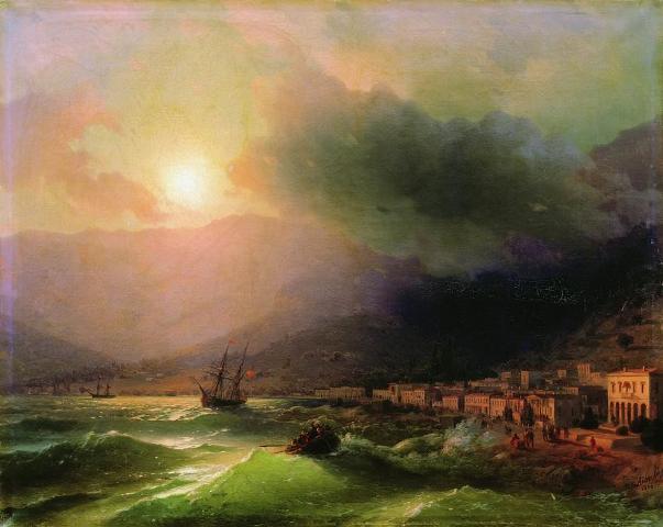 Приморский город. Вид Ялты 1866