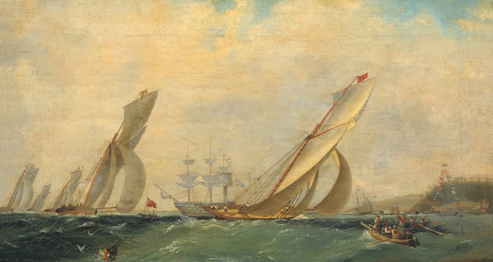 Фрегат на море 1838