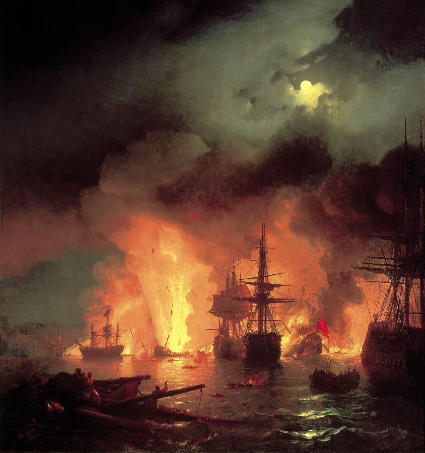 Чесменский бой в ночь с 25 на 26 июня 1770г. 1848