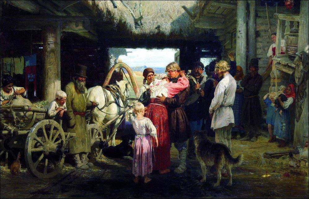 Проводы новобранца. 1879