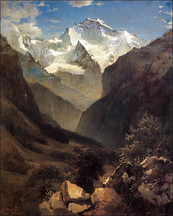 Вид в Швейцарских альпах (Гора малый Рухен). 1862