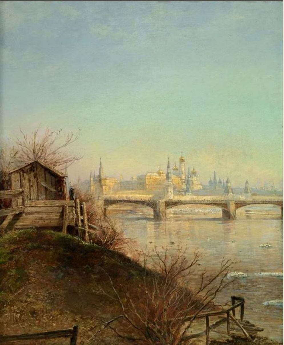 Вид на Московский Кремль. Весна. 1873