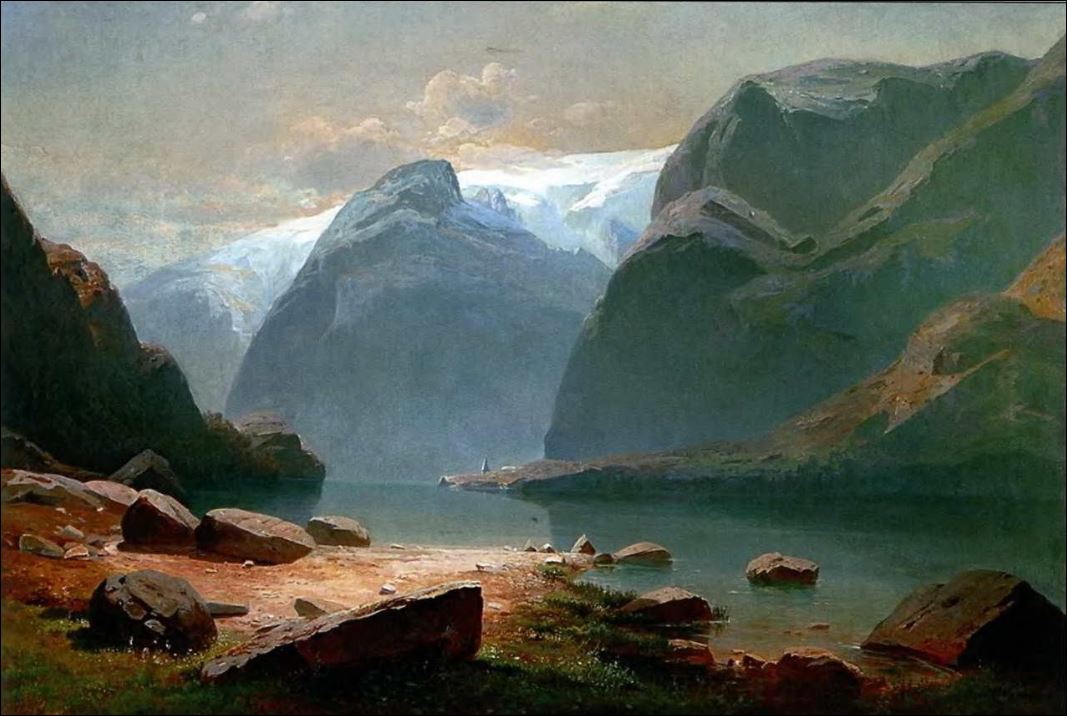 Озеро в горах Швейцарии. 1866
