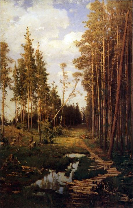 Просека в сосновом лесу. 1883