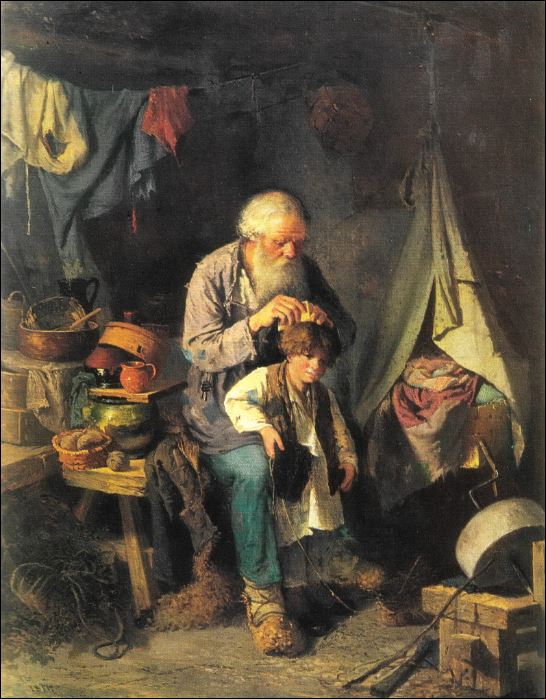 Дедушка и внучек. 1871