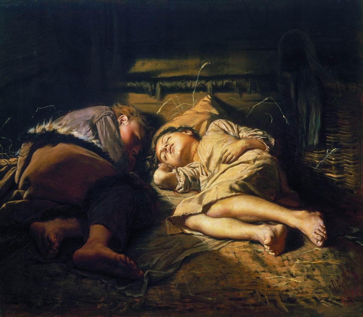 Спящие дети. 1870