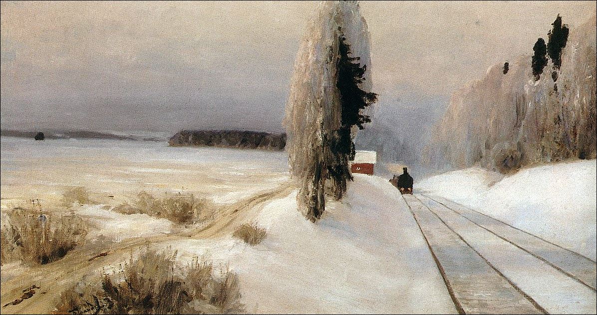 Железная дорога близ станции Тарусская. 1903