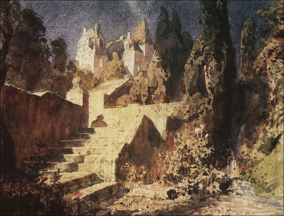 Репродукция картины 'Лестница к замку. 1882' Поленов Василий Дмитриевич. Купить